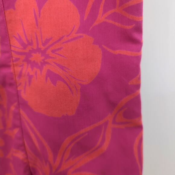Vintage Womens 8 Pink Tropical Floral Shift Dress Retro Party Casual Corner Bold - Picture 6 of 12
